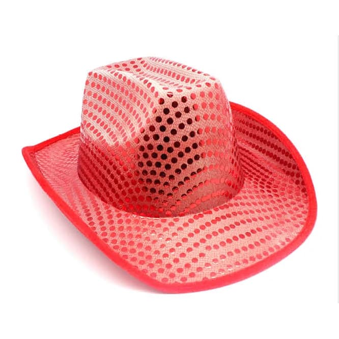 Red Sequin Cowboy Hat
