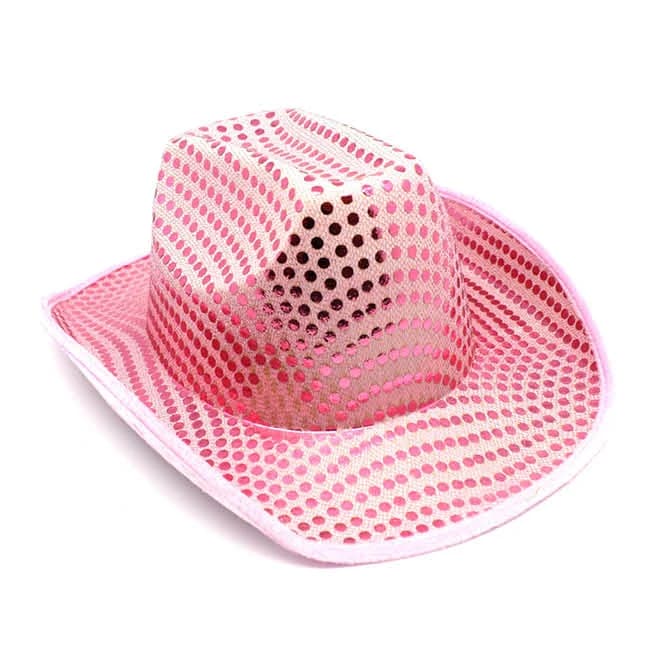 Pink Sequin Cowboy Hat