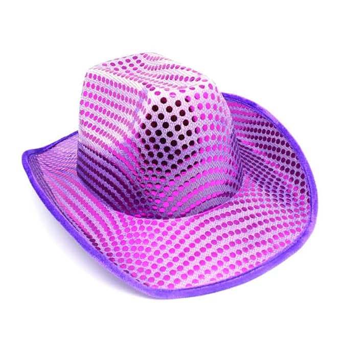 Purple Sequin Cowboy Hat