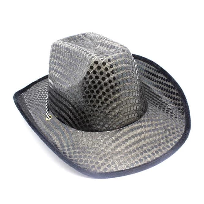 Black Sequin Cowboy Hat