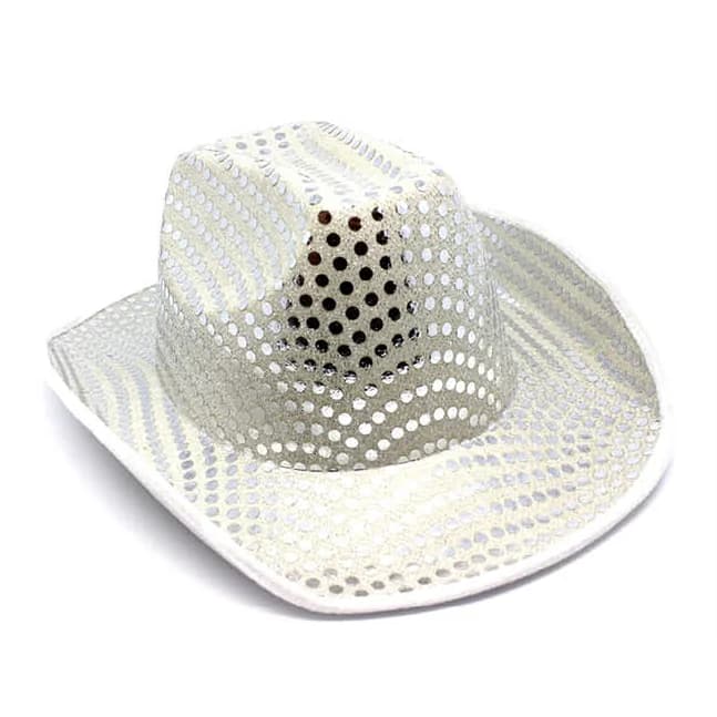 White Sequin Cowboy Hat