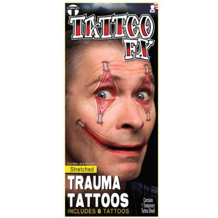 Stretched FX Temporary Tattoo Sheet (6 Tattoos) pack front