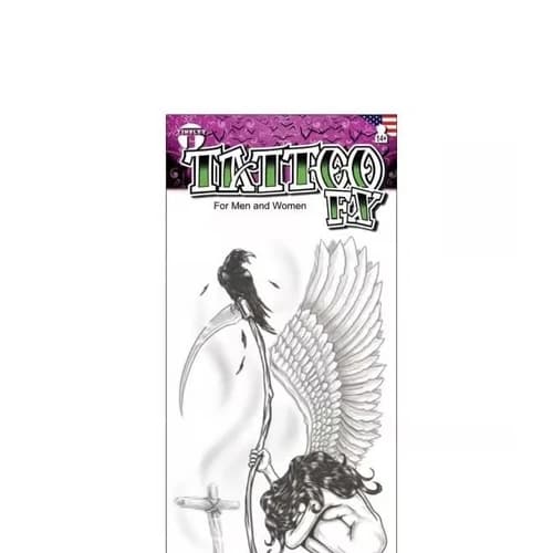 Angel of Death Gothic Temporary Tattoo pack