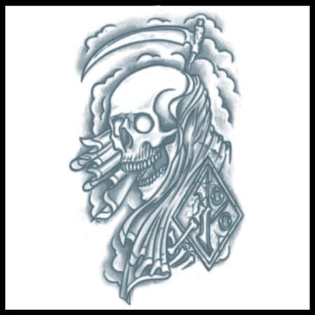 Reaper Prison Temporary Tattoo