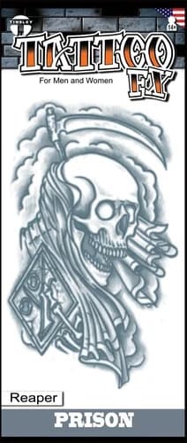Reaper Prison Temporary Tattoo pack
