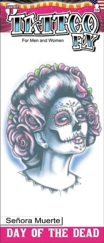 Senora Muerte Day of the Dead Temporary Tattoo pack