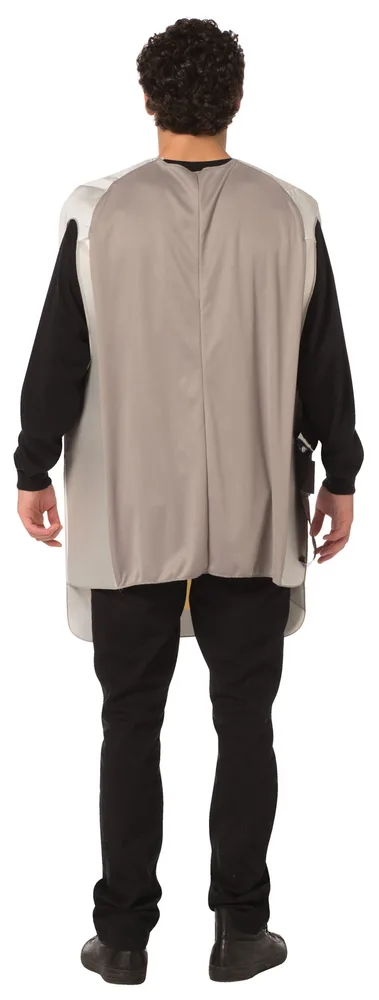 Adults Mix Tape Cassette Tunic Costume - plain grey back