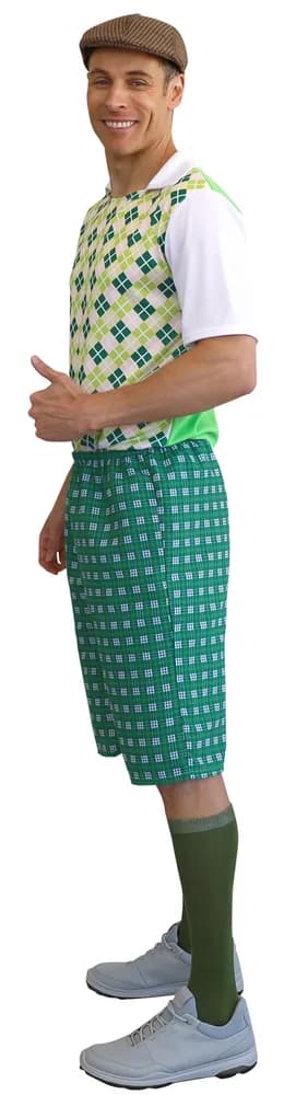 Adults Green Golf Pro Costume - side view