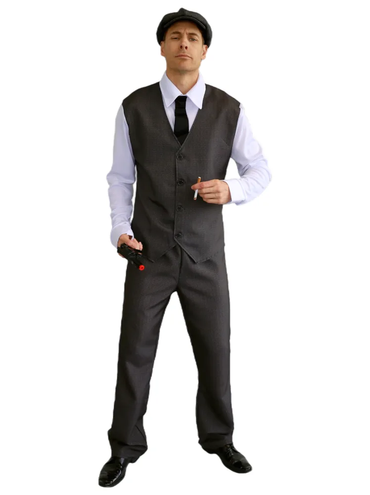 Adults 1920s English Gangster Costume - angled view