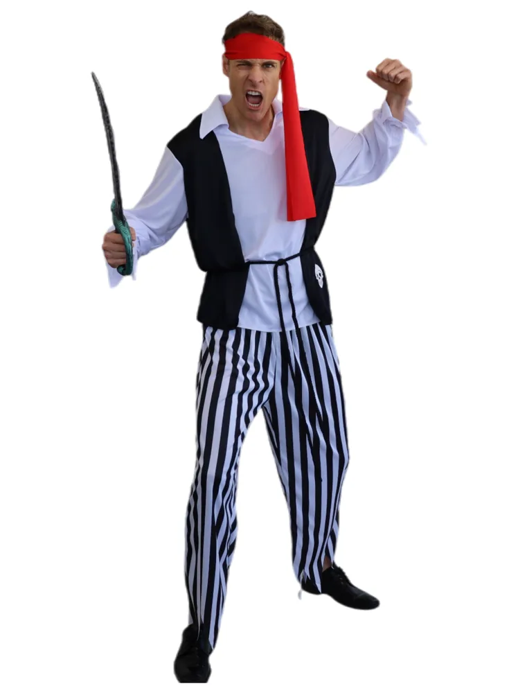 Adults Striped Pirate Costume