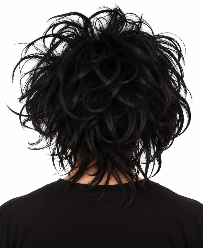 Black Messy Goth Punk Wig
