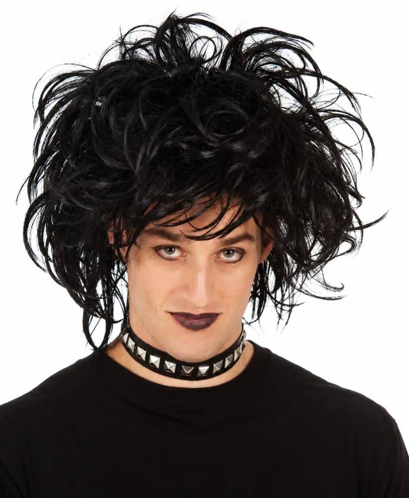 Black Messy Goth Punk Wig