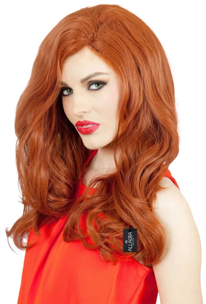 Long Red Wavy Bombshell Wig