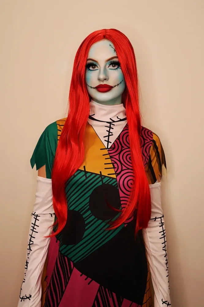 Long Red Rag Doll Wig