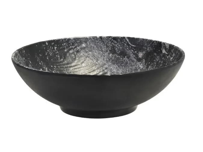 Black Pewter Finish Melamine Bowl (30cm)