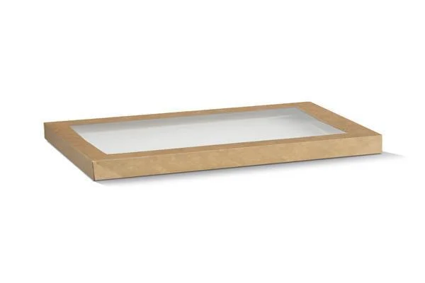 Tapered Kraft Large Catering Tray & Lid (56x25x8cm)