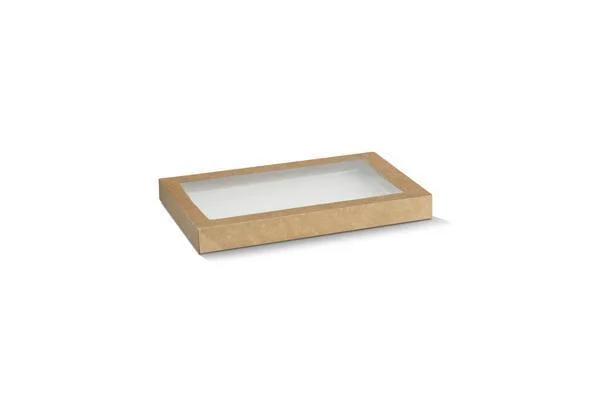 Tapered Kraft Small Catering Tray & Lid (25x15x8cm)