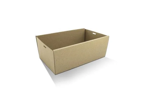 Tapered Kraft Small Catering Tray & Lid (25x15x8cm)