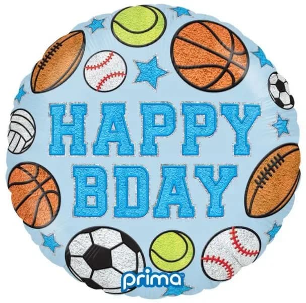 Happy Birthday Boy Patches Foil Balloon 18 Inch