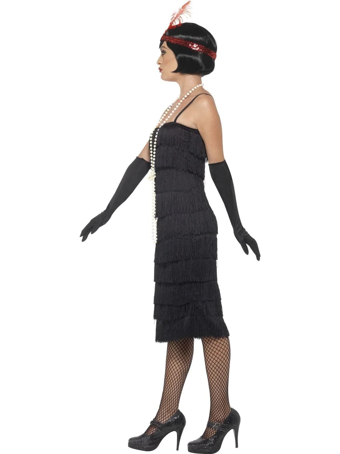 Women's Long Black Flapper Dress