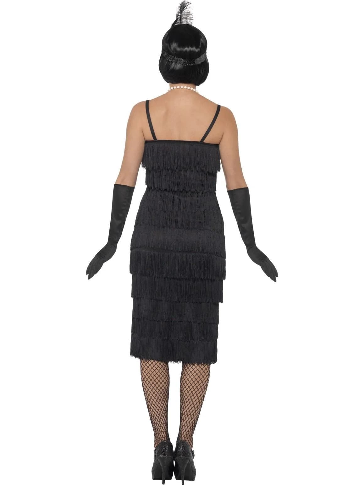 Women's Long Black Flapper Dress