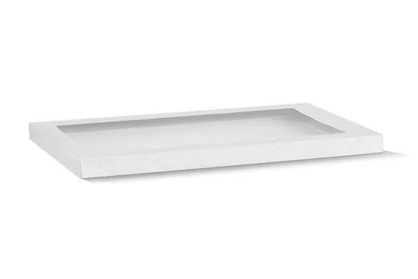 Tapered White Large Catering Tray & Lid (56x25x8cm)