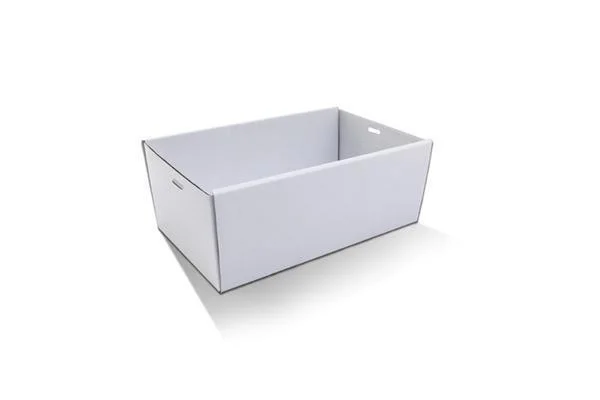 Tapered White Small Catering Tray & Lid (25x15x8cm)