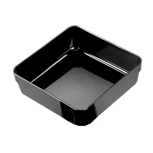 Rimless Square Food Display Tray - BLACK