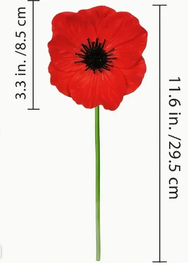 Single Stem Red Poppy