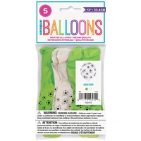 Soccer Ball Pearl 30cm Latex Balloons 5 Pack