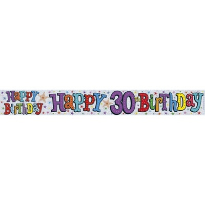 30th Birthday Holographic Banner- 2.6m - Perth