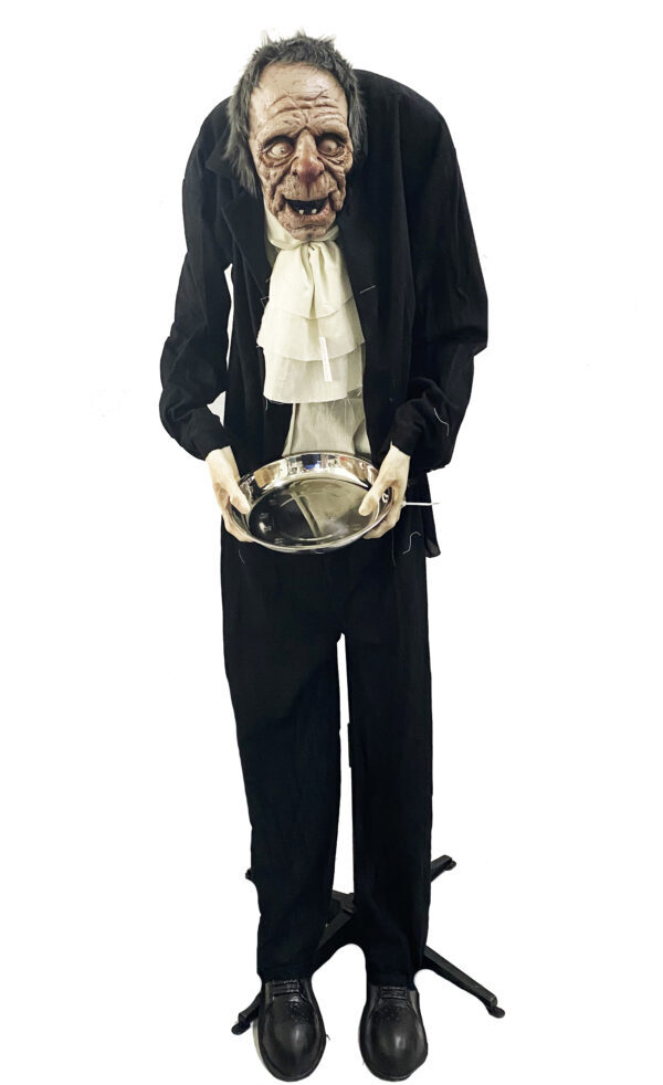 Animatronic Creepy Old Butler Prop (153cm)