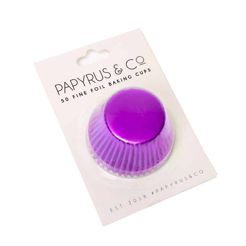 Standard PURPLE Foil Baking Cups (50 pack) 50mm Base*