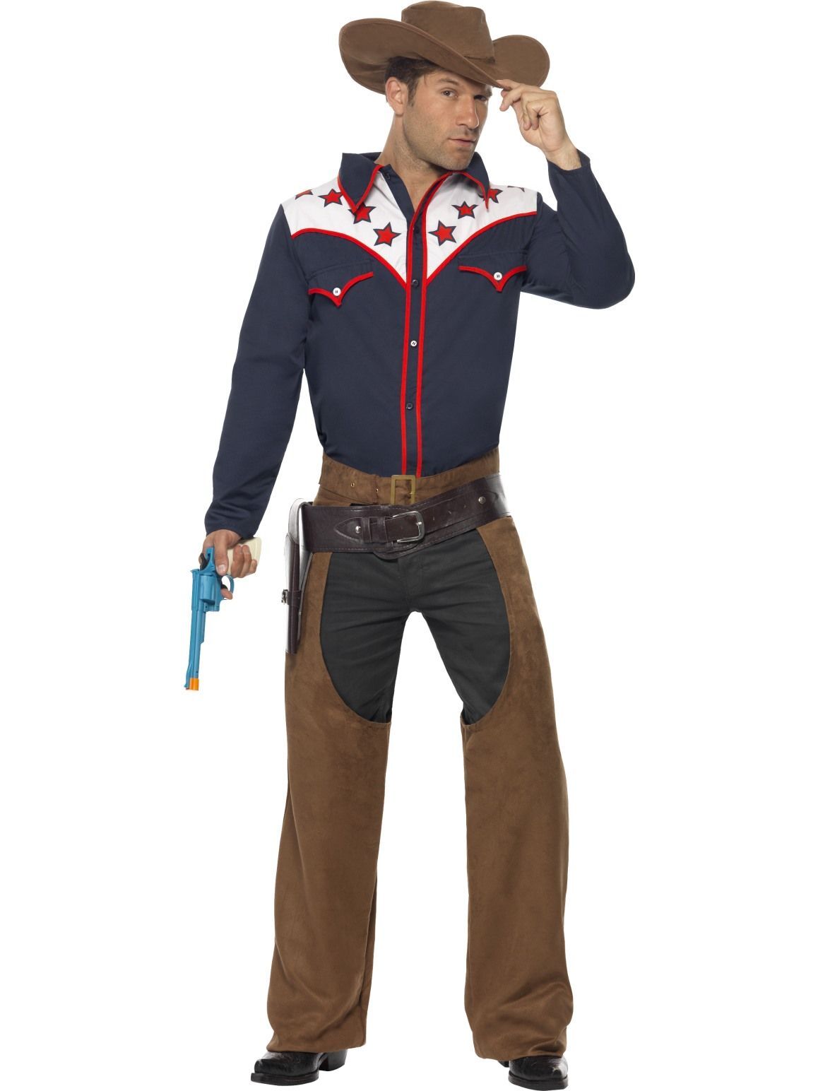 ADULT Cowboy Outfit Fancy Dress Costume XMAS Stag Party Rodeo Wild West Festival