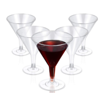 Plastic Martini Glass (Disposable) - 162ml - Pk 6
