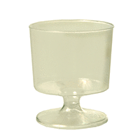Clear Plastic Wine Tasting Glasses (62ml) - Pk 10