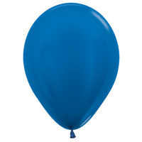 Metallic Royal Blue Latex Balloons (30cm) - Pk 100