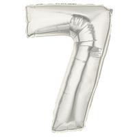 Silver Jumbo Number 7 Foil Balloon (101cm)