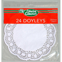 White Round Doyleys (26.7cm) - Pk 24