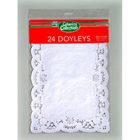 White Rectangle Doyleys (25x36cm) - Pk 24