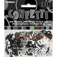 "30" Black & Silver Glitz Confetti (14g)