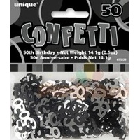 "50" Black & Silver Glitz Confetti (14g)