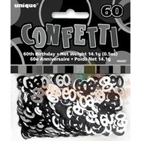 "60" Black & Silver Glitz Confetti (14g)