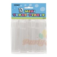 Mini Plastic Tongs - Pk 12