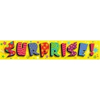 "Surprise" Giant Party Banner (31x150cm)