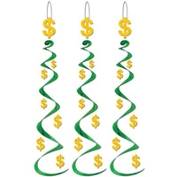 Dollar $ Sign Whirls
