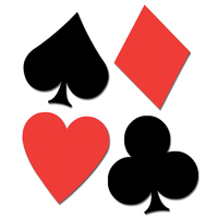 Card "Suit" Cutouts - Pk 4