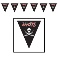Beware of Pirates Pennant Banner