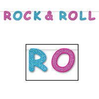 Glitter Rock & Roll Banner