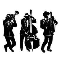 Jazz Musician Silhouettes - Pk 3